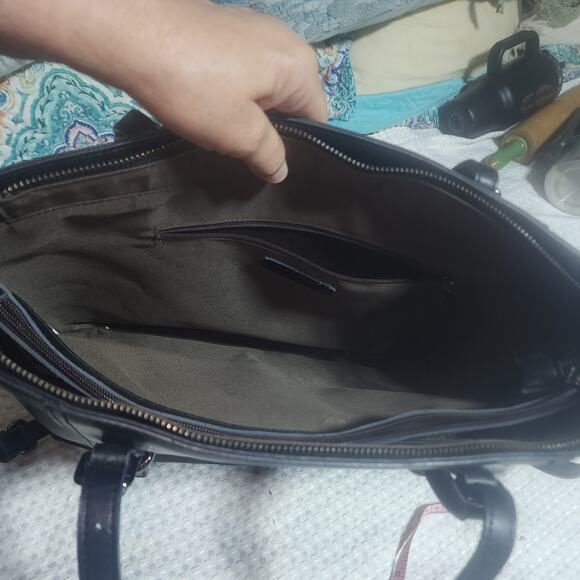 FZONE EUC BUSINESS COMPUTER XXL LEATHER TOTE BRIEFCASE STYLE BAG - Picture 6 of 13